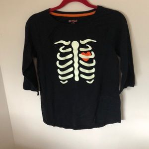 Cat and Jack long sleeve skeleton rib cage shirt!!